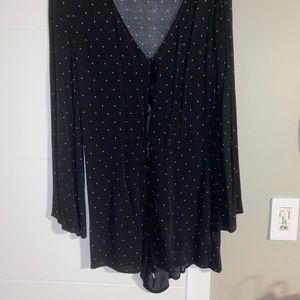 Black long sleeve romper